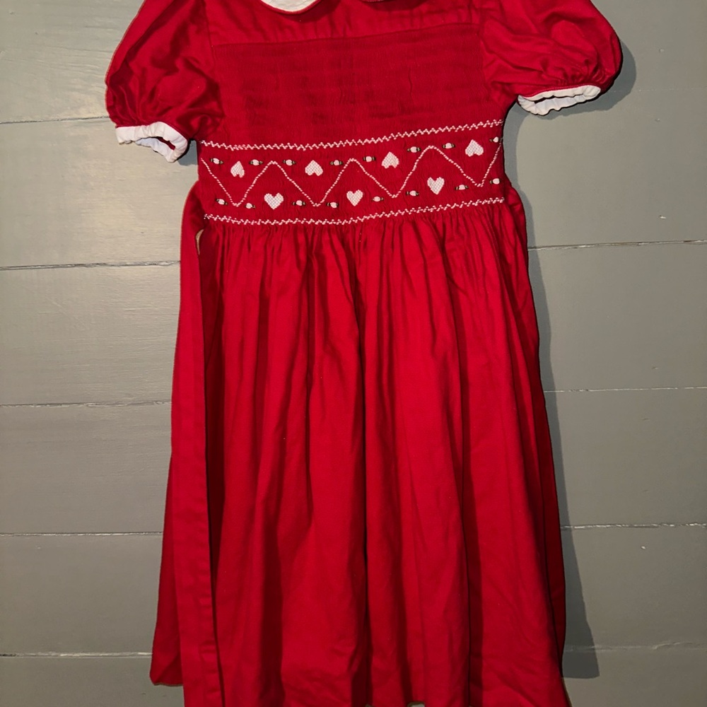 Baby Beau Red Dress with White Collar